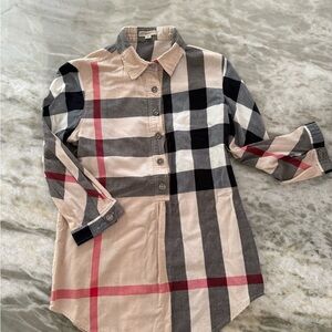 Burberry Checkered Button-Up Shirt - Black, Red, Beige